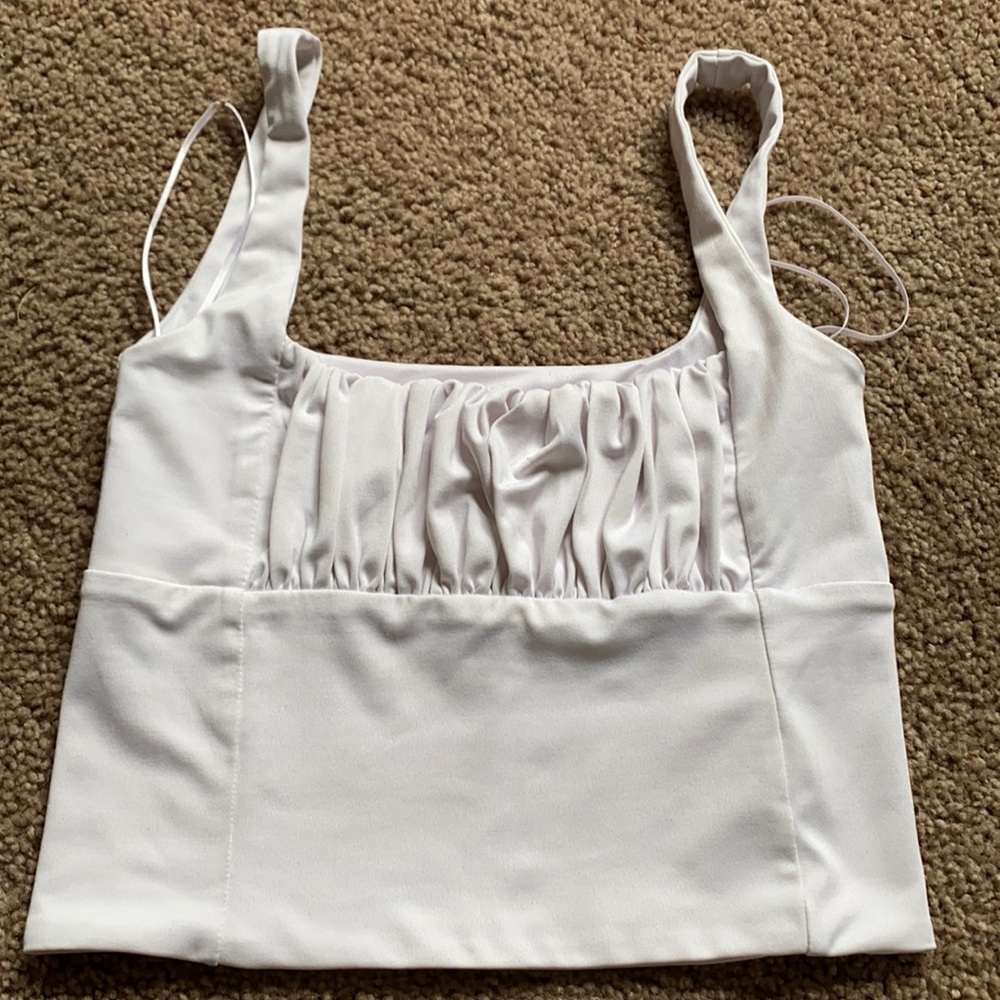 M white tank top cropped skylar + Madison from ruby and Jenna